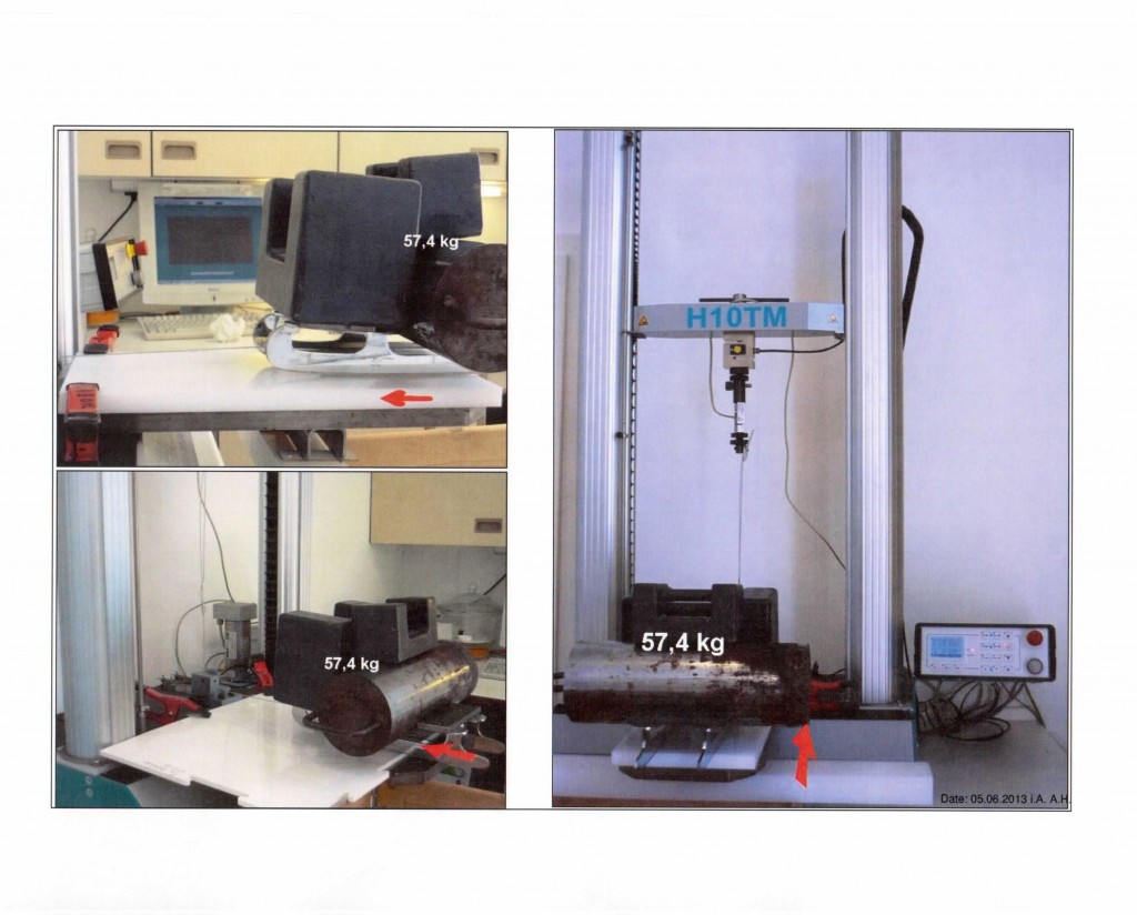 Synthetic ice friction tests