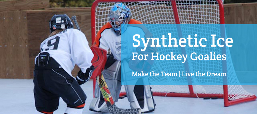synthetic ice for hockey goalie training