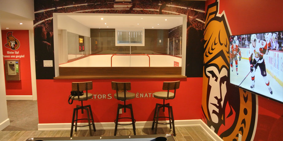 senators synthetic ice rink