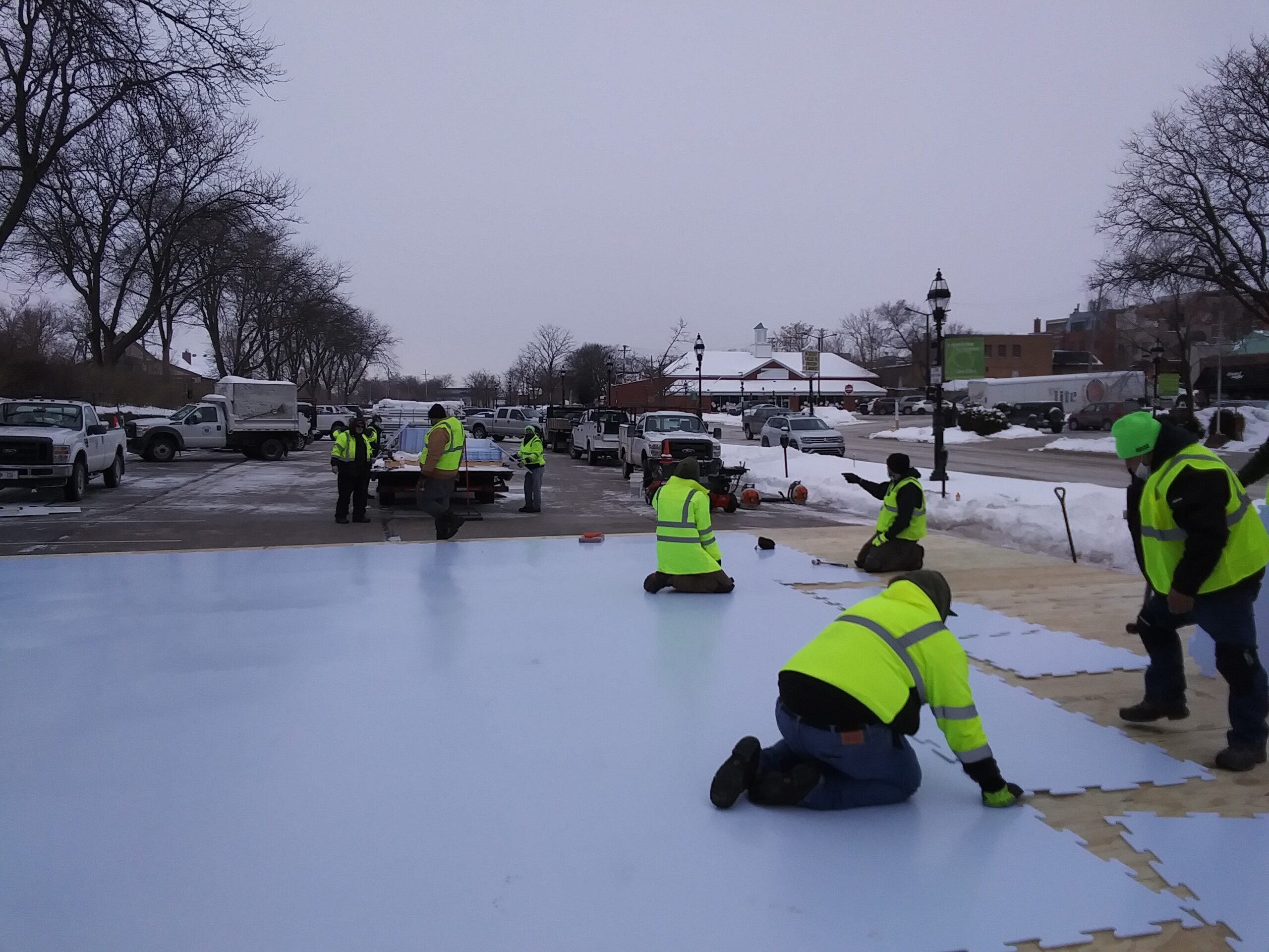 Community synthetic ice rink photo