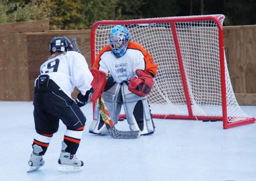 outdoor synthetic ice rink in BC