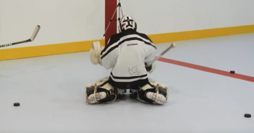 Synthetic Ice Rink Goalie Practise