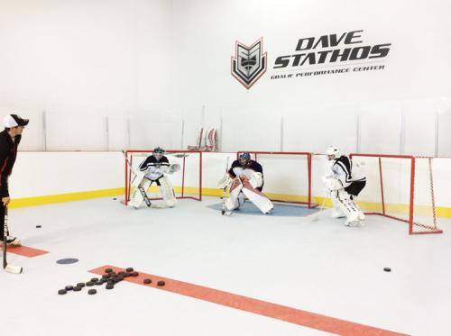 Goalie Training Synthetic Ice