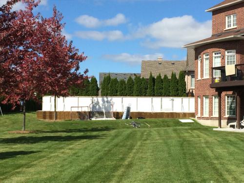 backyard synthetic ice rink in ontario