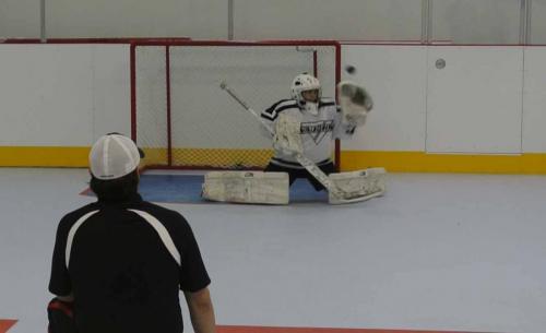 Goalie Training Synthetic Ice