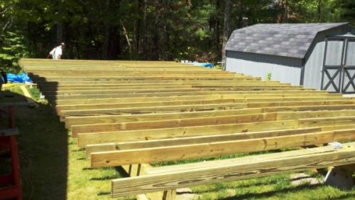 installing a backyard synthetic ice rink